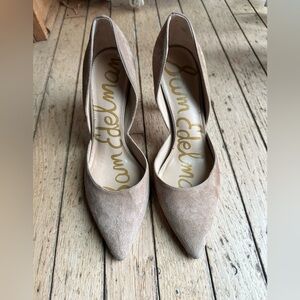Sam Edelman Nude Suede Heels, Sz. 7